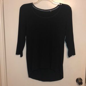 Black tahari mid sleeve top